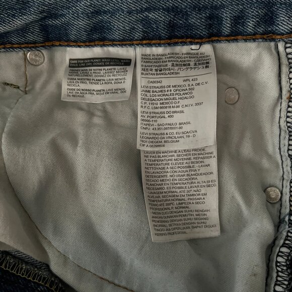 Levis 550 Relaxed Fit Straight Leg Jeans Mens 42X30 Blue Cotton Red Tab READ - Picture 4 of 6